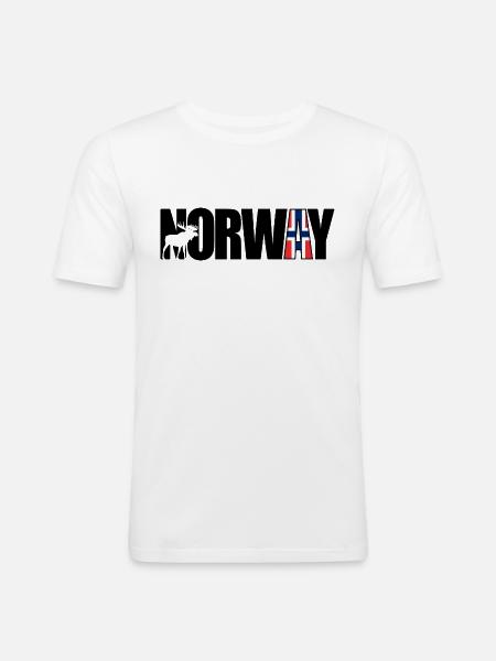 Norway - Männer Slim Fit T-Shirt - Weiß