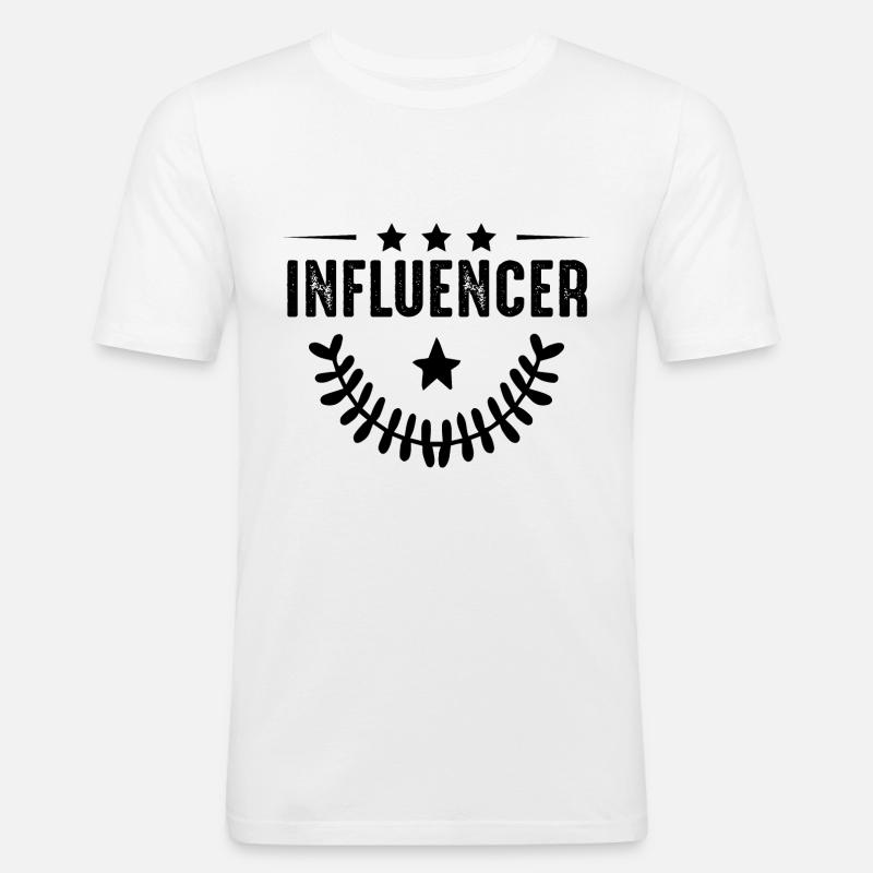 Profession d’influenceur - T-shirt près du corps Homme - blanc
