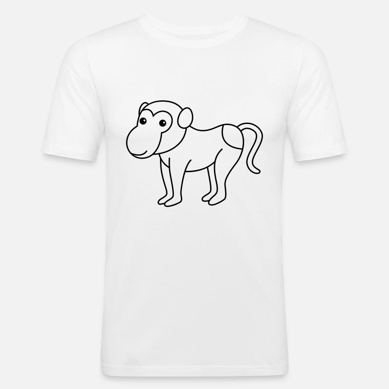Monkey monkey comic - Men's Slim Fit T-Shirt - white