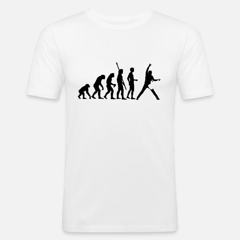 evolution_guitar_112013_c_2c - Männer Slim Fit T-Shirt - Weiß