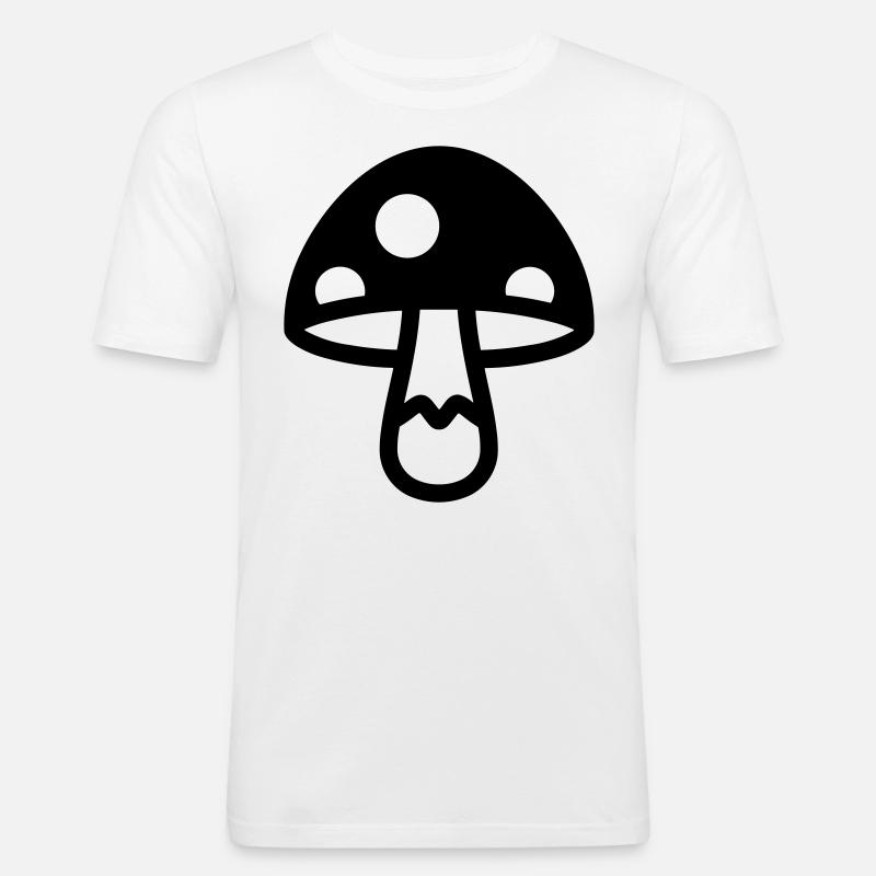 Pilz - Männer Slim Fit T-Shirt - Weiß