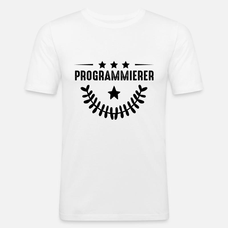 Programmierer Beruf - Männer Slim Fit T-Shirt - Weiß