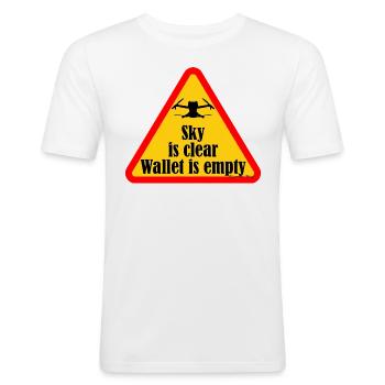 Drohnenpilot lustige Zitate - Männer Slim Fit T-Shirt - Weiß - Vorne - Nik (191cm)