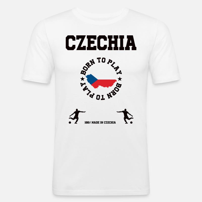 Tschechien - Männer Slim Fit T-Shirt - Weiß