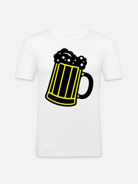 Beer Mug Beer Symbol Cheers - Men's Slim Fit T-Shirt - white