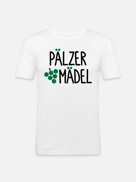 Pälzer Mädel - Männer Slim Fit T-Shirt - Weiß