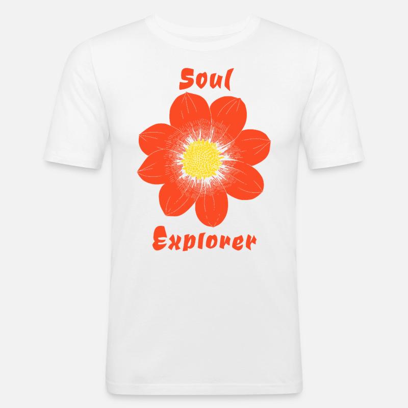 Seelen-Entdecker - Männer Slim Fit T-Shirt - Weiß