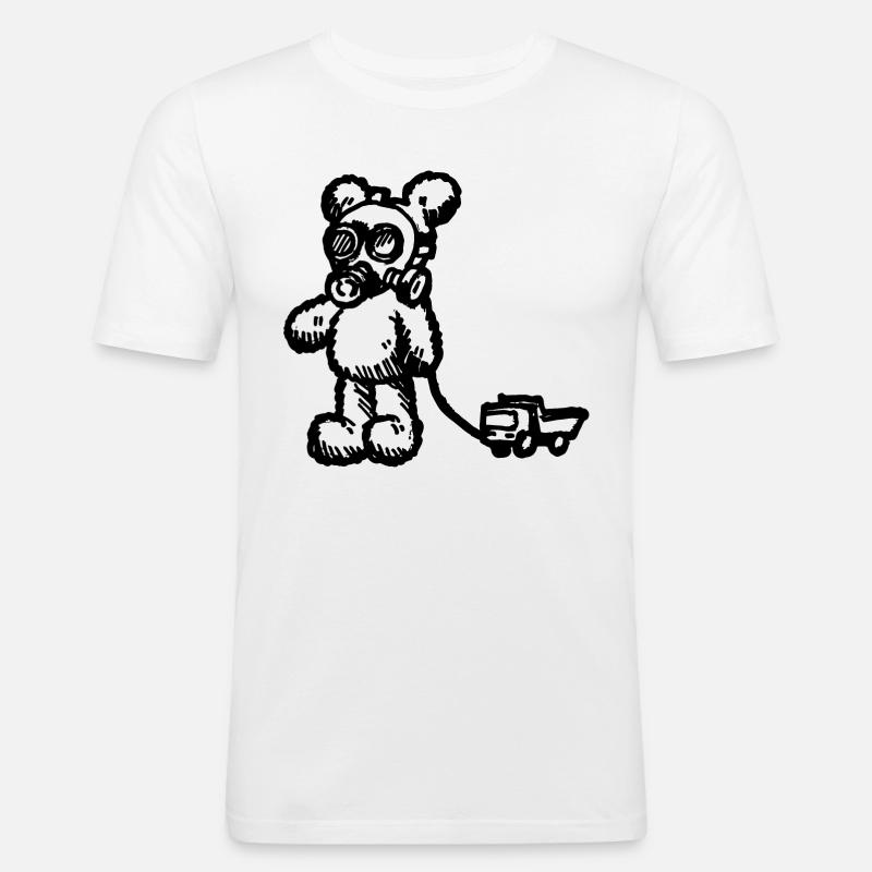 Krieg - Männer Slim Fit T-Shirt - Weiß