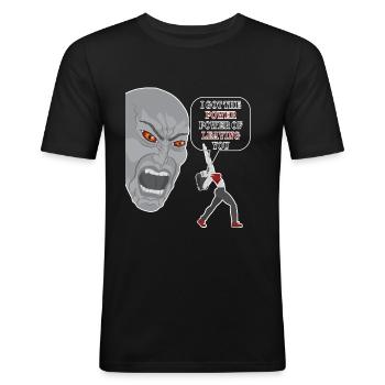 Divorce, separation, end, abandonment, power woman - Men's Slim Fit T-Shirt - black - Front - Nik (191cm)