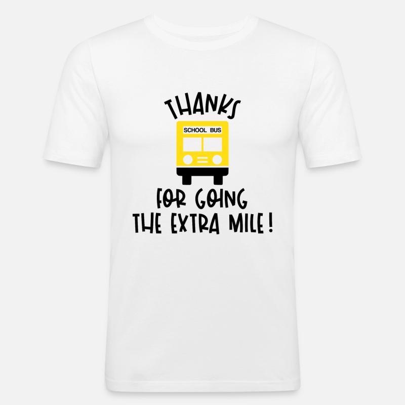 Busfahrer, Schulbus, Geschenkidee - Männer Slim Fit T-Shirt - Weiß