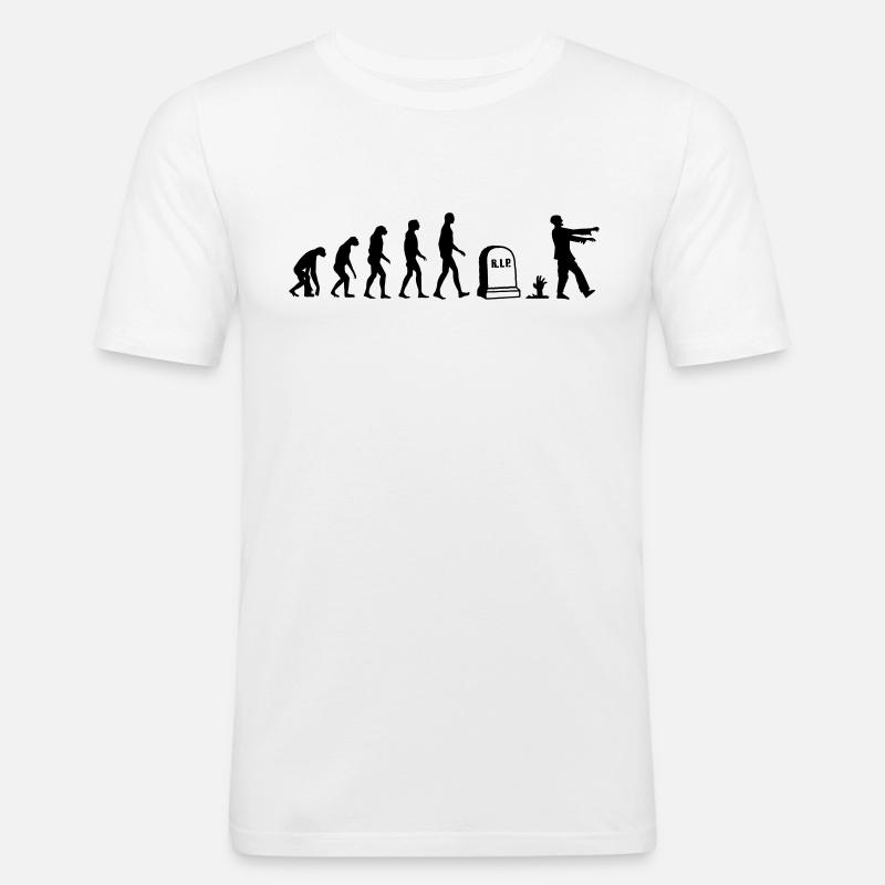 zombie evolution - Halloween - Kostüm - - Männer Slim Fit T-Shirt - Weiß
