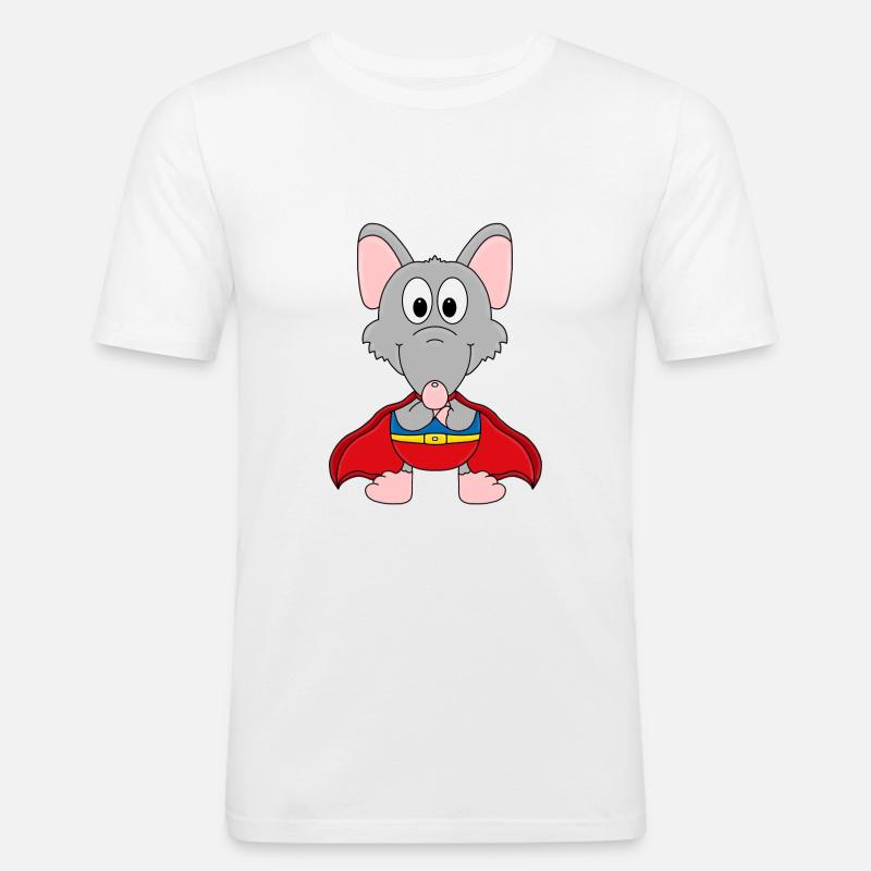 SUPERHELD - TIER - RATTE - HELD - TIERISCH - Männer Slim Fit T-Shirt - Weiß