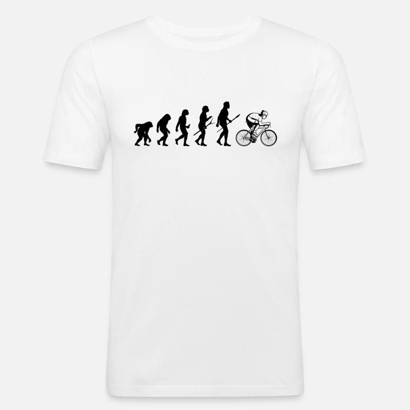 fahrrad evolution - Männer Slim Fit T-Shirt - Weiß