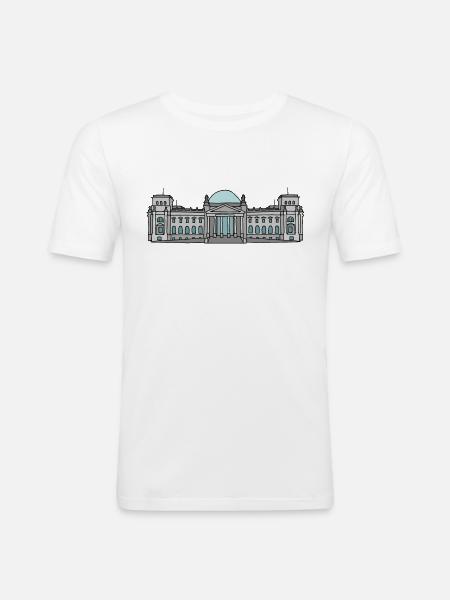 Reichstag building BERLIN c - Men's Slim Fit T-Shirt - white