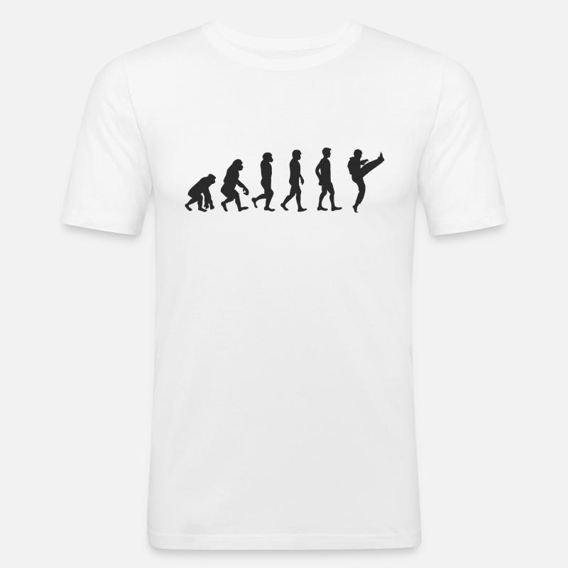 Evolution Karate - Men's Slim Fit T-Shirt - white