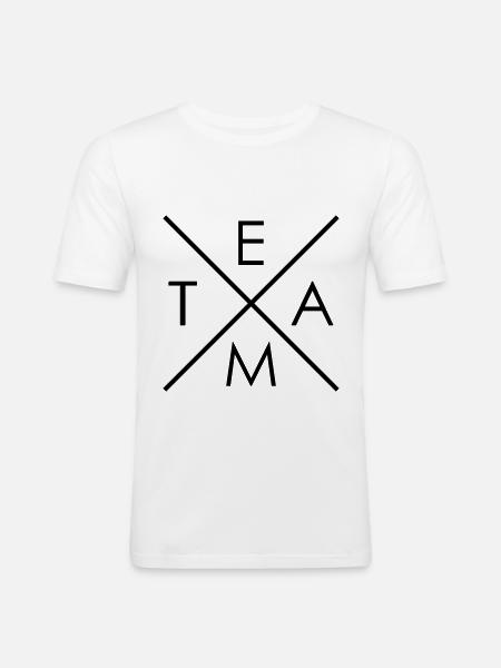 Hipsterkreuz TEAM - Männer Slim Fit T-Shirt - Weiß
