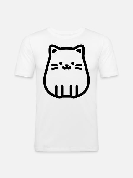 kitten - Men's Slim Fit T-Shirt - white
