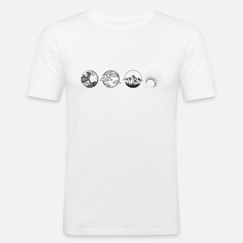 Elements Drawing Design print elements - Men's Slim Fit T-Shirt - white