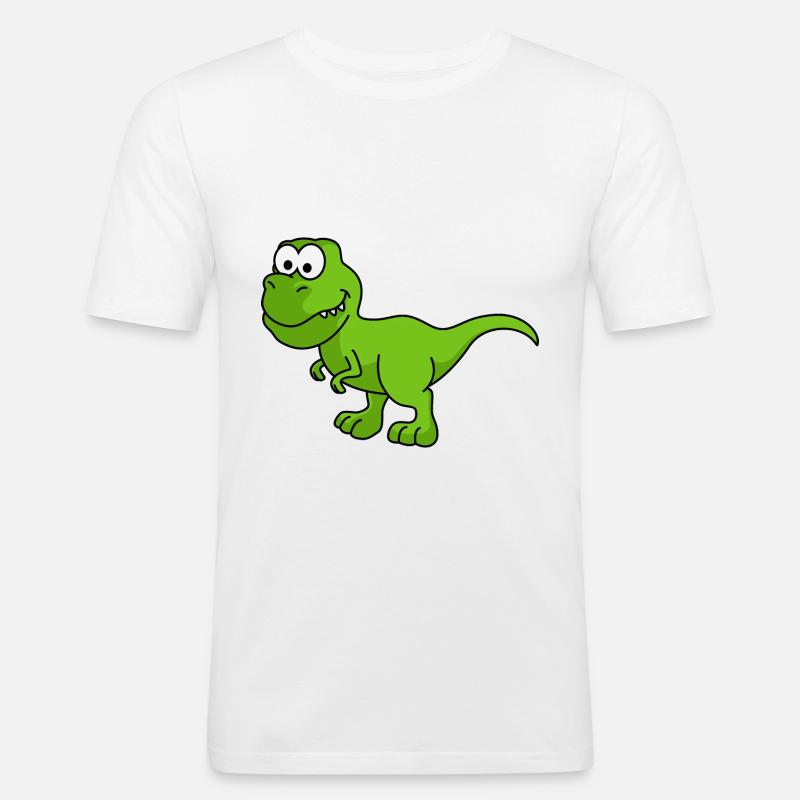 Dinosaur T-Rex Comic - Men's Slim Fit T-Shirt - white