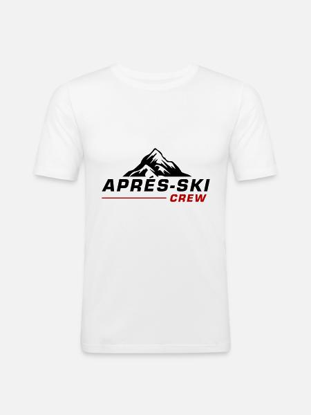 Apres Ski Crew - Männer Slim Fit T-Shirt - Weiß