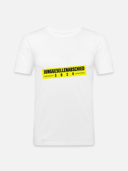 Bachelor Party 2024 - Men's Slim Fit T-Shirt - white