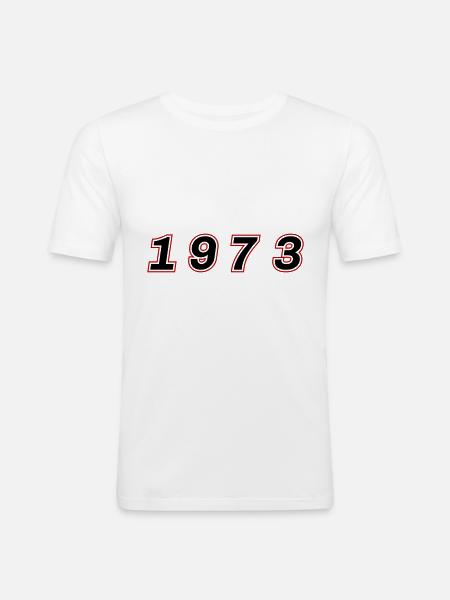 Numéro de l’année 1973 - T-shirt près du corps Homme - blanc