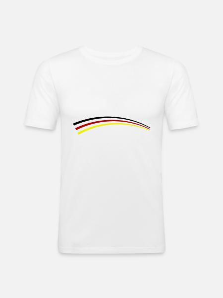 Germany Flag Symbol - Men's Slim Fit T-Shirt - white