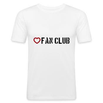 Coeur du Fan Club - T-shirt près du corps Homme - blanc - Devant - Nik (191cm)