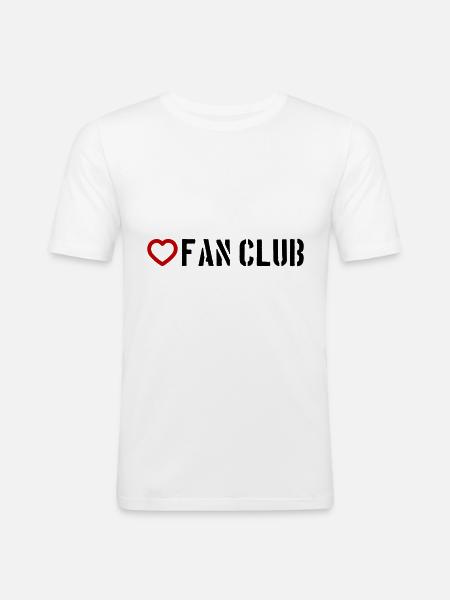 Fan Club Heart - Men's Slim Fit T-Shirt - white