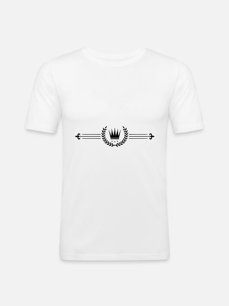 Couronne - T-shirt près du corps Homme - blanc