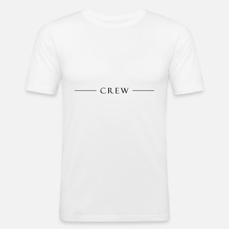 Conception de l’équipage - T-shirt près du corps Homme - blanc