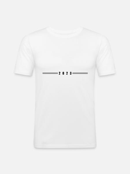 2023 year - Men's Slim Fit T-Shirt - white