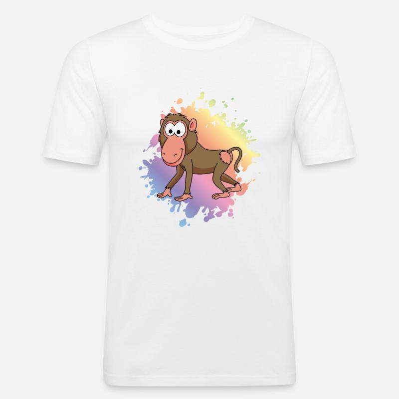 Monkey monkey comic - Men's Slim Fit T-Shirt - white