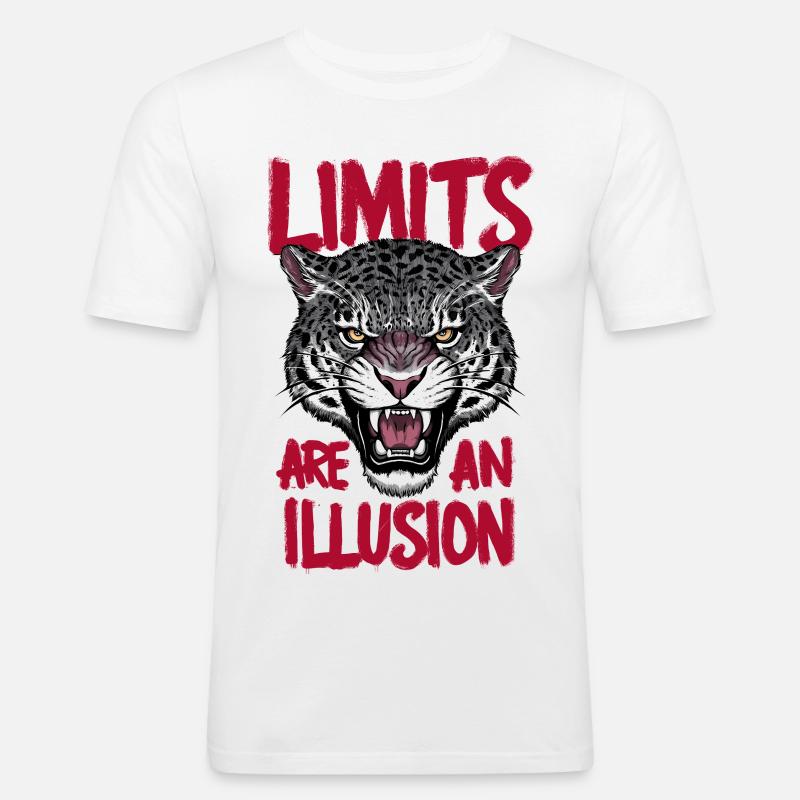 Grenzen sind eine Illusion - Männer Slim Fit T-Shirt - Weiß