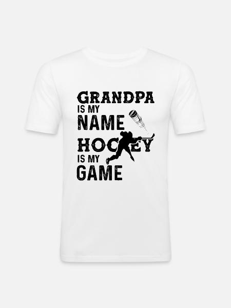 ice hockey ice hockey - Men's Slim Fit T-Shirt - white