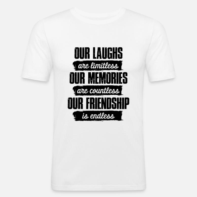 freunde freundschaft - Männer Slim Fit T-Shirt - Weiß