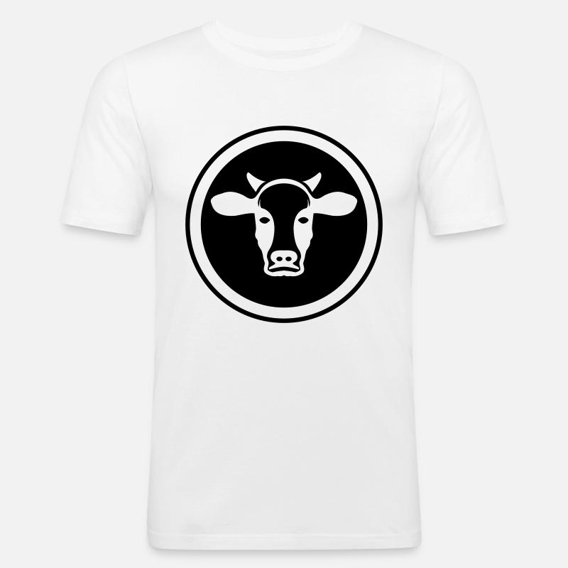 Beef Head - Men's Slim Fit T-Shirt - white