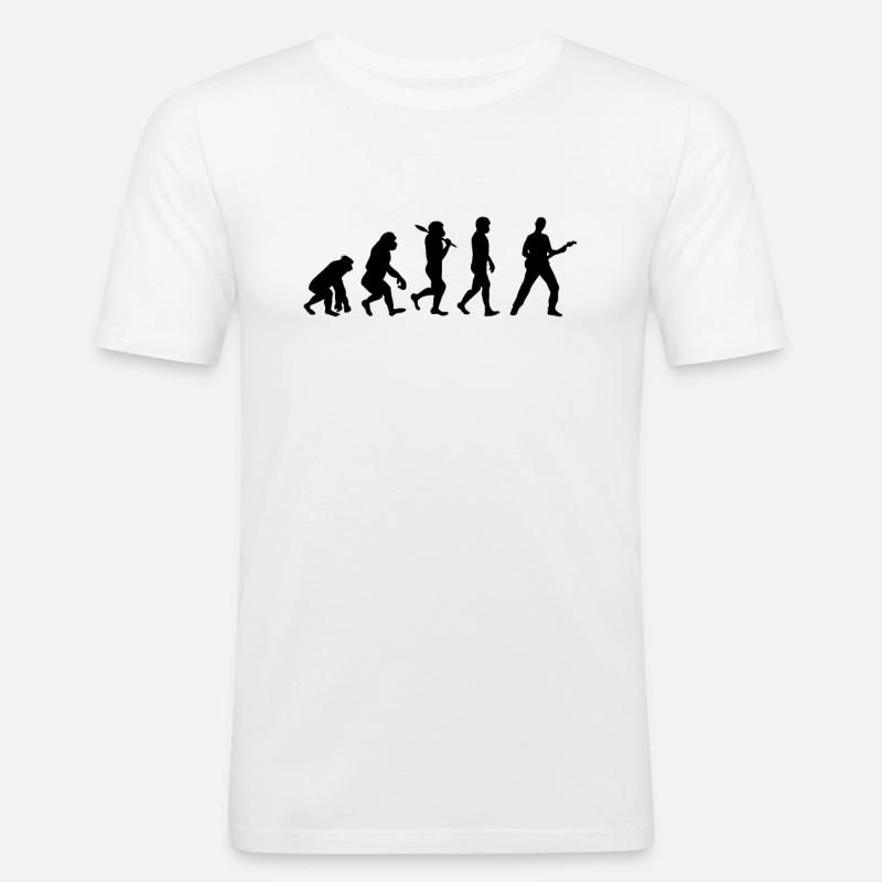 Music guitar evolution gift idea - Men's Slim Fit T-Shirt - white