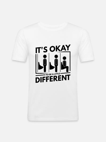 Funshirt men toilet - Men's Slim Fit T-Shirt - white
