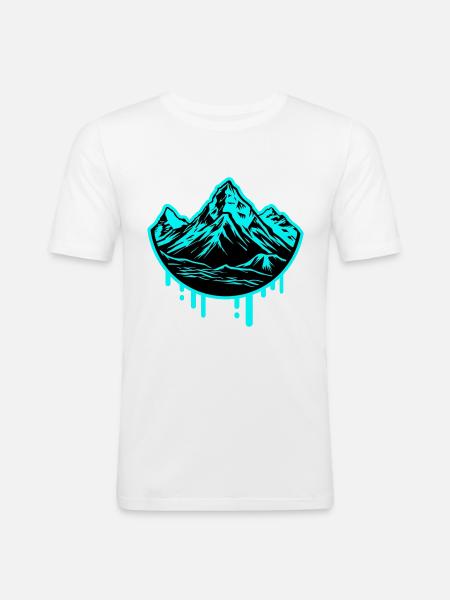 Berge Symbol Mountains - Men's Slim Fit T-Shirt - white