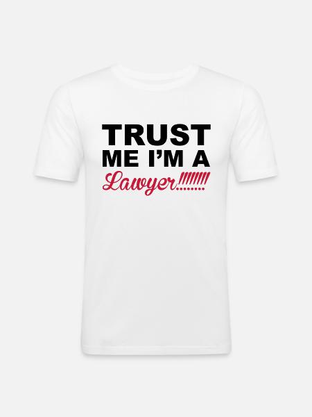 Lawyer - Men's Slim Fit T-Shirt - white