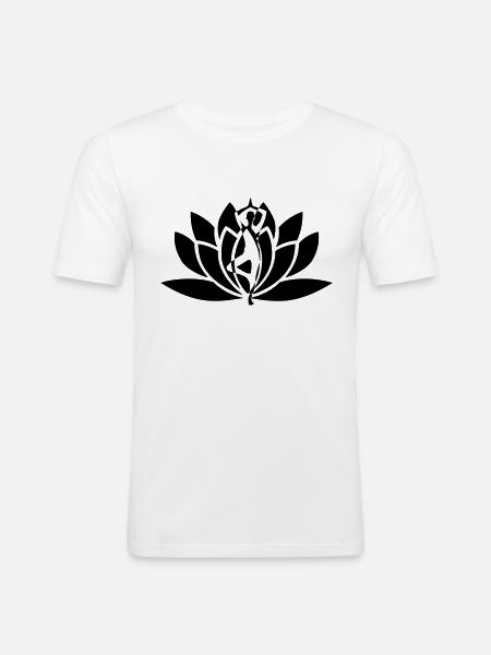 YOGA POSITIVE LIFE COLLECTION - Men's Slim Fit T-Shirt - white