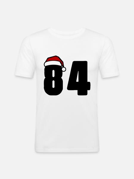 84 Number Christmas - Men's Slim Fit T-Shirt - white