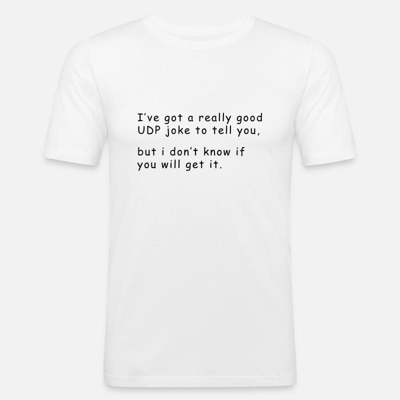 Informatiker Witz - Männer Slim Fit T-Shirt - Weiß