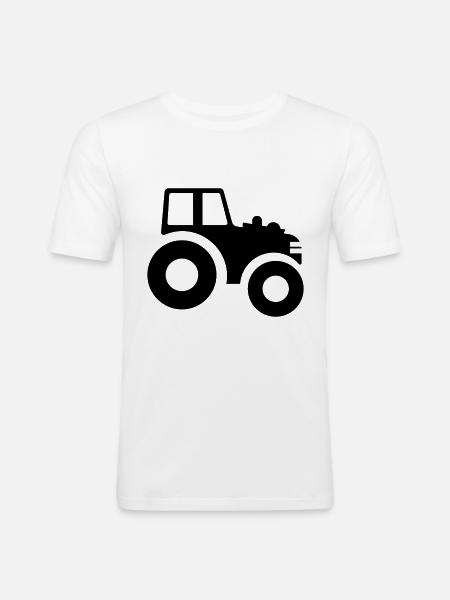 Tractor symbol - Men's Slim Fit T-Shirt - white