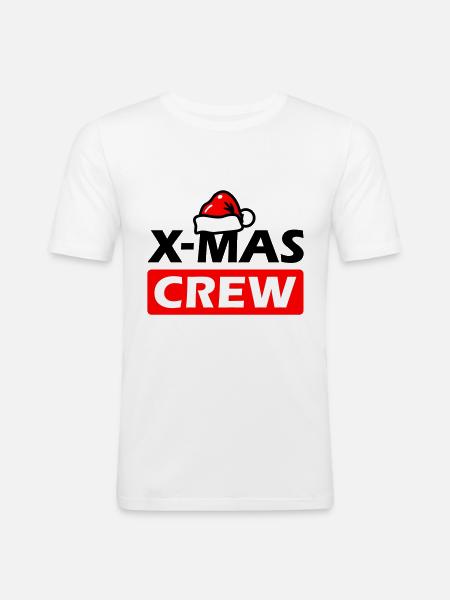 Christmas Crew Christmas Party - Men's Slim Fit T-Shirt - white