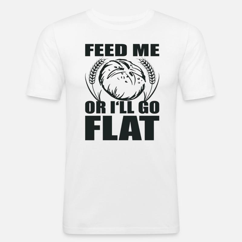Sauerteig Starter Sauerteigbrot Backfans Backen - Männer Slim Fit T-Shirt - Weiß