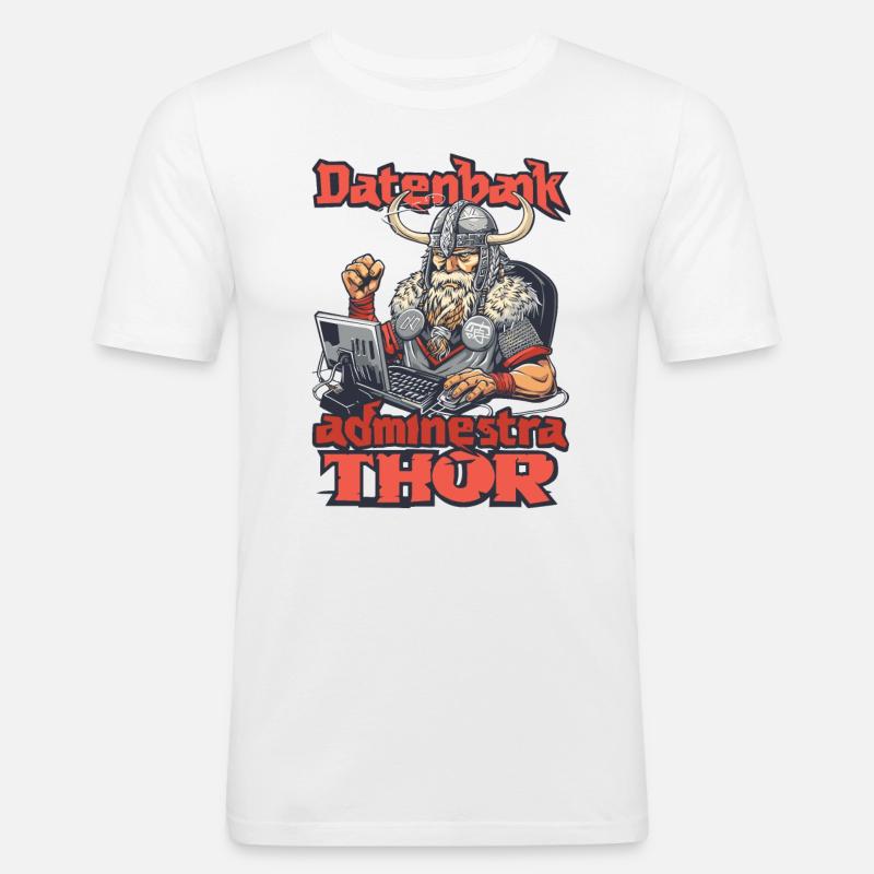 Datenbankadministrathor Codierung Datenanalyst - Männer Slim Fit T-Shirt - Weiß