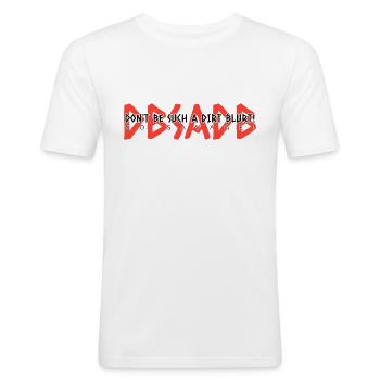 DBSADB Rot - Männer Slim Fit T-Shirt - Weiß - Vorne - Nik (191cm)
