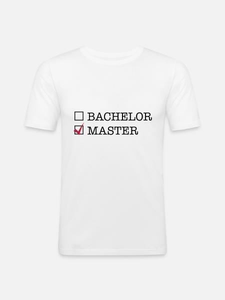 Master - Männer Slim Fit T-Shirt - Weiß